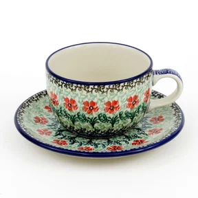 Filiżanka i spodek 768 0,2l <br> 1916X Czerwone kwiatuszki